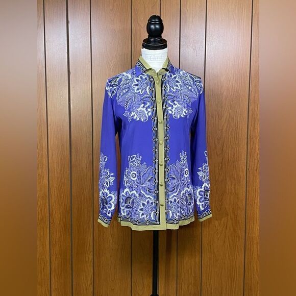 Etro Silk Bandana Blouse size 40/us size 4 - Picture 5 of 13